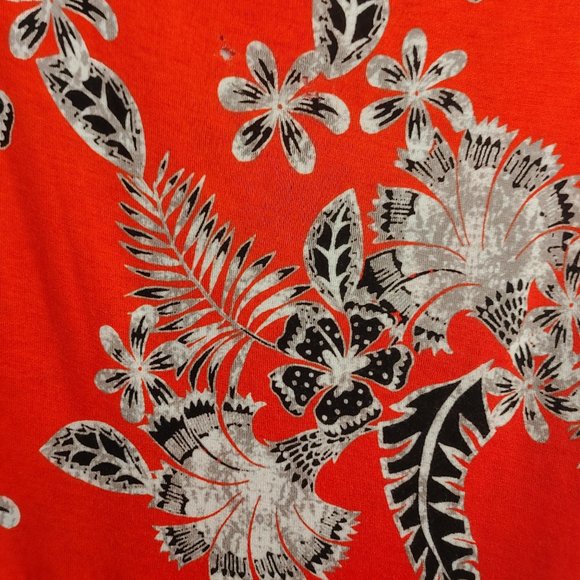 Orange Floral Sleeveless Summer Dress - Picture 3 of 4